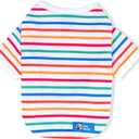 The Dodo Striped Crewneck Sweatshirt for Dogs, Size Extra Small, Everyday Apparel for Dogs, Cute Dog Tee, Cute Clothes (Multicolor)