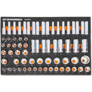 GEARWRENCH 67 Pc 1/2” Drive Master Metric Chrome Socket Set | GWMSSKT12MM