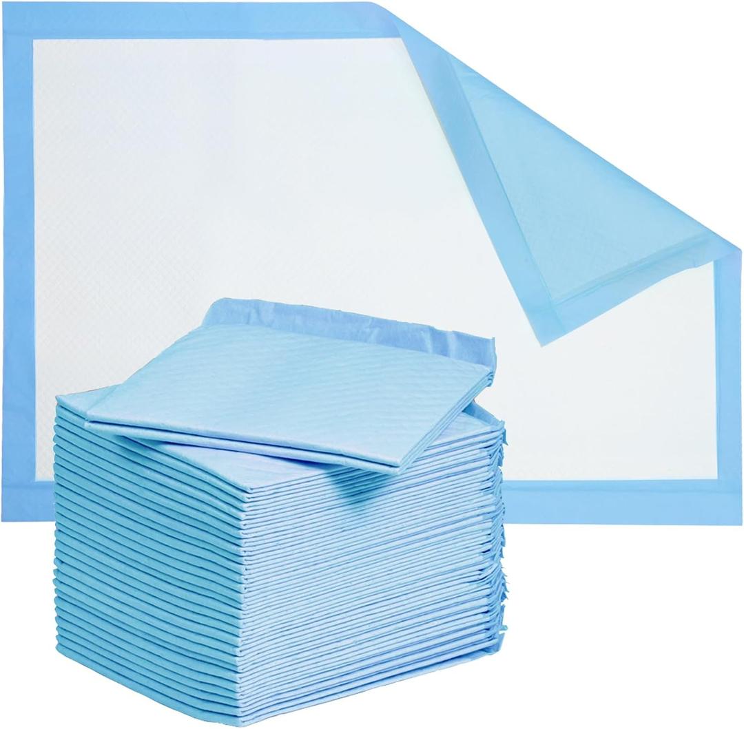 Disposable Underpads 24" x 36" Incontinence Bed Pads 25Count Chux Pee Pads Heavy Absorbency Furniture & Surface Protection, for Kids, Adults, Elderly, Pets