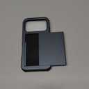 Nvollnoe Compatible with iPhone 17 Pro Case with Card Holder Dual Layer Heavy Duty Protective Shockproof Hidden Card Slot Slim Wallet Phone Case for Women&Men 6.3 inch(Blue)