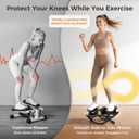 Rock Stepper Side to Side, Rocking Stepper with Lateral Motion, Compact Side Stepper for Home & Apartment, Low Impact Workout Machine (Black)