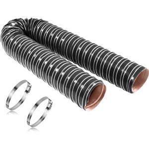 NOWBALL 2.5in Automotive Air Duct Hose, Length 1 Meter-3.3ft, 2.5" Silicone Flexible Cooling Ducting, 63mm High Heat Brake Exhaust Hose for Car, Garage, Dryer Air System Black