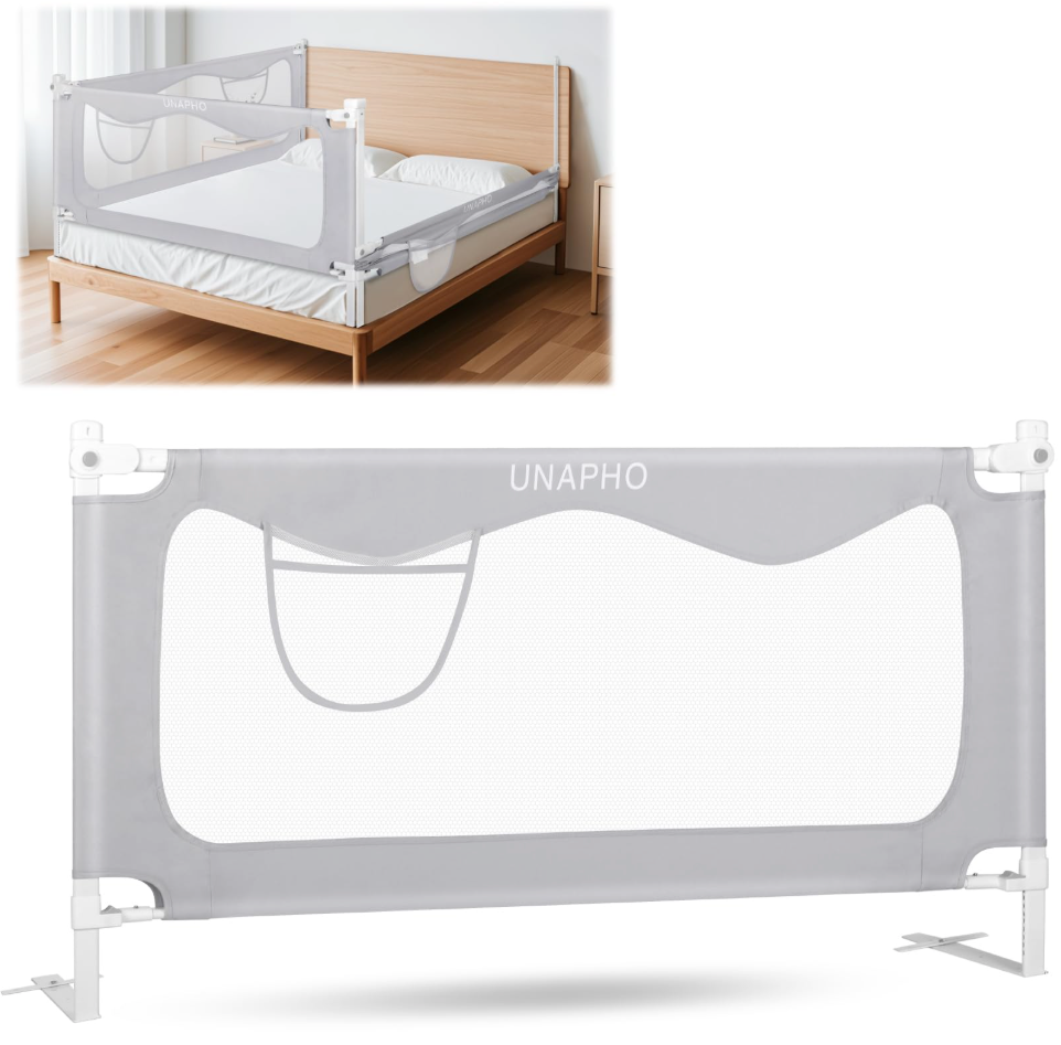 Upgrade Bed Rail for Toddlers,Baby Bed Rails Guard for Queen, King, Full and Twin Bed, Adjustable Bed Side Safety Rails for Kids (White, 78.7 inch)