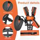 Trimmer Shoulder Strap Padded Universal Adjustable, Weed Eater Harness, Brush Cutters Harness Nylon Double Shoulder for Trimmer (Orange)
