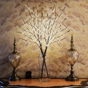 Lighted Branches for vases Prelit Branches 33IN 100 LED Fairy Lights Battery Operated Lighted Twigs Branches for Xmas Christmas Decorations Indoor Outdoor Home Office Party Decorations