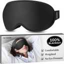 FACEMOON Sleep Mask for Men & Women 3D Weighted Design, 100% Blackout, Extension Sleep Protector Perfect for Airplane Travel, Camping, Road Trips & Long Flights, Contoured Eye Cover