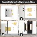 Antique Door Knobs Interior Mortise Lock Oil Rubbed Bronze Door Knob Crystal Glass Door Handle Vintage Skeleton Key Door Locks for Bedrooms Bathroom