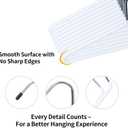 20 Pack Open Ended Pants Hangers, Non-Slip Metal Trouser Hangers for Closet, Space Saving Jean & Slacks Hangers, Easy Slide Design for Pants, Towels, Scarves, White