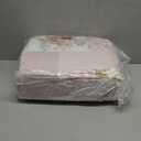 Chezmoi Collection Rosy 3-Piece Full Size Washed Cotton Comforter Set - Floral Bedding Set Ivory Green Pink Flower Polka Dot Printed Patchwork Reversible Lightweight Comforter for All Season