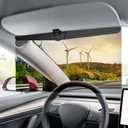 Veharvim Sun Visor Extender for Cars, Polarized Car Visor Extender Sun Blocker UV400, Adjustable Visor Extension for Car Visor, Clip on, Universal (Universal(1 Pack))