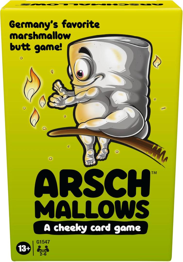 Hasbro Gaming Arschmallows Game | Marshmallow Butt Game | Funny Party Card Games for Teens, Adults, and Families | 2 to 6 Players | Indoor Summer Activities | Ages 13+ 