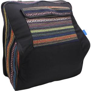 Accordion Backpack, Cotton Fabric, Water Proof, 48-120 Bass, with Adjustable Shoulder Straps, Front Zip Pocket for Accessories, for Travel Performance