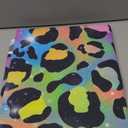 Fitumiw Neon Rainbow Leopard Backdrop 7x5ft Sparkly Paint Splatter Photography Background Party Decorations for Girls Leopard Pattern Banner Photo Booth Props