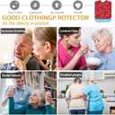 2 x Pafusen Stocking Stuffers for Adults Men Women, Adult Bibs for Men Women, Reusable Adult Bibs for Eating with Optional Crumb Catcher, Waterproof Washable Dining Clothing Protector (Red)