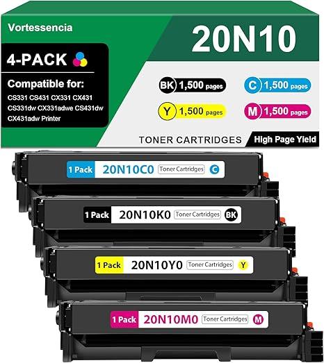 Vortessencia 20N10C0 CX331 Toner Cartridges Cyan Compatible for Lexmark CX331 CS331 CS431 CX431 CS331dw CX331adwe CS431dw CX431adw Printer, 1,500 Pages