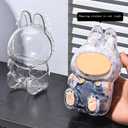 2 x Protective Case for LA-BU-BU Sitting Figure - Crystal Clear Collector Display Box with Anti-Scratch Surface, Compatible with La-bu-bu Sitting Series