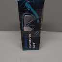 Greatever Snorkel Set Pano 3 Window Snorkel Mask Adult, Panoramic Wide View, Anti-Fog Scuba Diving Mask, Anti-Leak Snorkel Goggles Dry Top Snorkel, Professional Snorkeling Gear for Adults (Green)