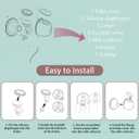 Breast Pump Accessories 8oz Milk Collection Cup, Compatible with Spectra S1/S2/S9, Not Original Spectra Part, Replacement 24mm Flange Milk Collector Cup Tubing Parts, 2 Pack