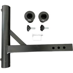 MaxxHaul 50240 Heavy Duty Hitch Mount Flagpole and Umbrella Holder with Anti Wobble Screws for Standard 2 inch Hitch Receiver for SUV Vans Car Pickup Truck RV