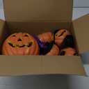 JOYIN 5 Pcs Light Up Halloween Pumpkin Decor Jack O Lantern Decorations Outdoor Indoor, Plastic Large Trick Or Treat Table Top Party Supplies Favors