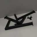 Round Metal Coffee Table Legs,16 Inch Black Iron Dining Table Base Only,Circle End Table Legs