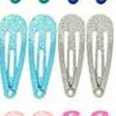 Toddler Hair Clips, Funtopia 20 Pcs (1.2 Inch, 3cm) Cute Mini Snap Hair Clips for Baby Girls Kids, Colorful Small Snap Barrettes Metal Barrette for Fine Hair