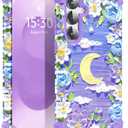 for Galaxy S25 Plus 5G Case,3 in 1 Oil Painting Flower Pattern Heavy Duty Protection Silicone Rubber Bumper+Hard Plastic Protective Cover for Samsung Galaxy S25 Plus,Purple/Yellow