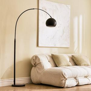 CO-Z Modern Arc Floor Lamp 69", Arch Floor Lamps with LED Bulb, Inner White Metal Shade and Marble Base, Contemporary Standing Light for Living Room Couch Sofa