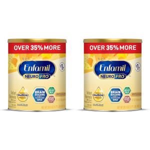 Enfamil NeuroPro Baby Formula, MFGM* 5-Year Benefit, Expert-Recommended Brain-Building Omega-3 DHA, Exclusive Immune Supporting HuMO6 Blend, Infant Formula Powder, Baby Milk, 28.3 Oz (Pack of 2)