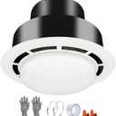 V2244-50 7 Inch Mobile Home Bathroom Exhaust Fan with E26 Light Socket