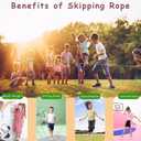Jump Rope for Kids Girls and Boys, Soft Beaded Jump Ropes, Adjustable Skipping Rope, Tangle-Free Segmented Rope for Kid and Women Men Adults Exercise, Keeping Fit, Training - 9.2Ft (4Pack-PGBP)