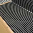 Art3d 2-Pack 48" x 24" Acoustic Wood Panels for Wall, Soundproof Wood Slat Panel for Wall and Ceiling, 3D Fluted Sound Absorbing Paneling for Interior Wall Decor, Living Room, Bedroom - Blackwood