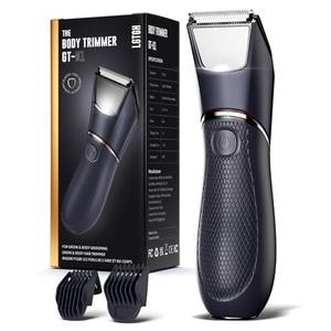 LGTGH Body Hair Trimmer for Men with Mirror & LED Light - Electric Ball Shaver Features Ceramic Blades, Travel Lock & IPX7 Waterproof Design for Wet/Dry Use on Groin, Legs, Chest