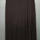 Lock and Love Women's Casual Comfy Stylish High Waist Flare Long Maxi Skir in Print & Solid Options (5X-Large, Wb1434_brown)