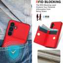 Wallet Case for Samsung Galaxy A16 5G 6.7" (RFID Blocking) PU Leather Folio Galaxy A16 Phone Case with Card Holder Ring Kickstand Shockproof Cover- Red