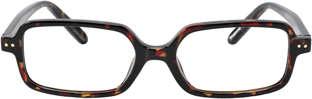 TIJN Olisa Blue Light Blocking Glasses for Women Men,Oval Glasses Frame Bluelight Glasses for Gaming/Computer/Screen (17. Whisky Tortoise (Square))