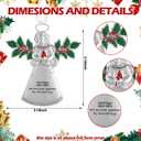 Capoda Angel Christmas Tree Ornaments Sister Angels Gifts with Sisters Are Bonded Together by Heartstrings Words and Gift Box Bag for Friend Sister Gift Holiday Christmas Tree Decorations