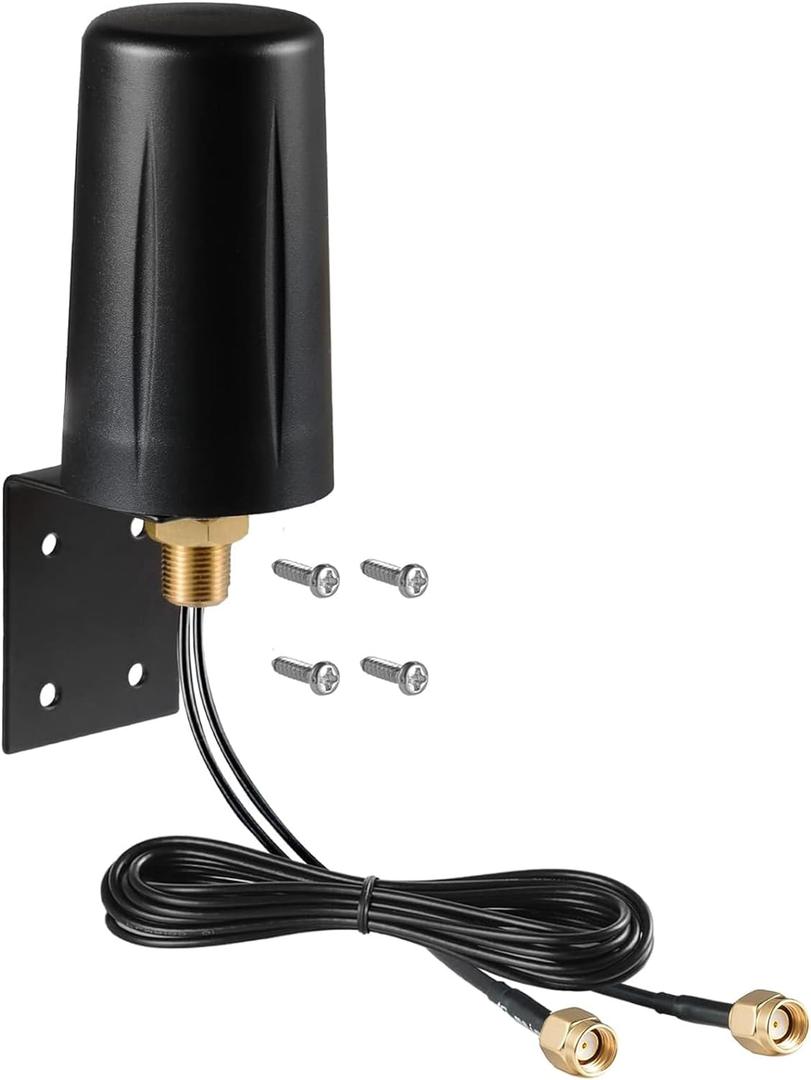 9dBi WiFi 6 6E Tri-Band 2.4GHz + 5 GHz + 6GHz Wall Mount Antenna for WiFi 6 6E Router Hotspot PC Desktop Computer PCI-E Network Card Reolink Security Camera Signal Booster