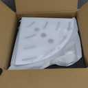 2 Pack Corner Shower Shelves, 304 Stainless Steel Corner Shelf Bathroom with 6 Hooks 40 lbs Heavy Duty, Durable for Inside Shower Brushed Nickel Drilling InstallationWhite