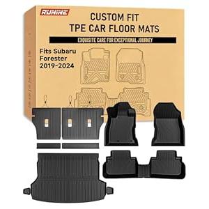 Floor Mats for Subaru Forester 2019-2024 Carbon Fiber Accessories,TPE All Weather Protection Floor Mats,Custom Fit Car Floor Liners Set