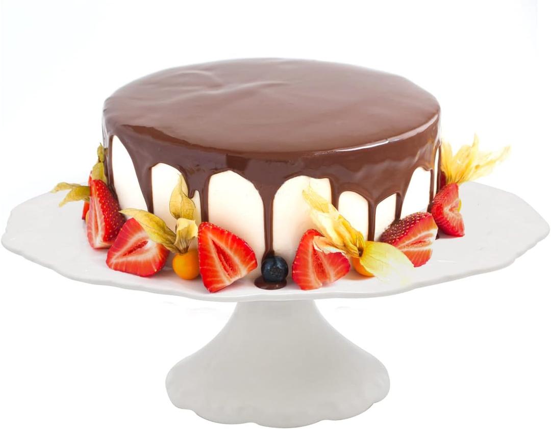 12Inch Porcelain Round Cake Stand, Dessert Stand, Cake Stand for Party, Home Decorating Stand