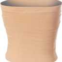 MixMatchy Women's Tube Top with Built-in Bra, Double Layered Strapless Bandeau Top, Y2K Side Ruched Casual Tops (L)