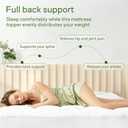 Niagara Sleep Solution Ultra Soft Queen Size Mattress Topper - Viscose Made from Bamboo Pillow Top Mattress Pad for Back Pain Relief - Naturally Cooling for Hot Sleepers, Green