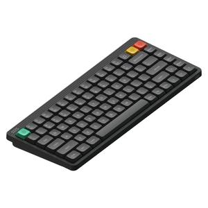 NuPhy Node75 Wireless Mechanical Keyboard, 75% Hot Swappable Custom Low Profile Keyboard, 84 Keys Computer Gaming Keyboards, Supports Touch Gestures, PBT Keycaps, RGB Backlit, Bluetooth/2.4GHz/USB-C (Gray)