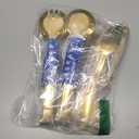 Serving Utensils Set for Buffet, 18 Pack Stainless Steel Serveware, Large Spoons, Slotted Spoon, Forks, Tongs, Butter Knife, Shell Spoons, Soup Ladle, Pie Server, for Party Festival Family, Gold