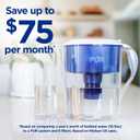 PUR 11-Cup Water Pitcher, 1 Filter, Cleaner, Great-Tasting Water, Dishwasher Safe, Powerful Filtration, Filter Change Light Indicator, LockFit Cap Design, White