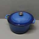 Mueller 6qt Enameled Cast Iron Dutch Oven, Heavy-Duty Casserole and Braiser Pan with Lid and Knob, Safe for All Cooktops, Aqua Blue