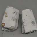 2 Pack and Play Sheets, Waterproof Mini Crib Sheets Fitted - 38x26 Organic Cotton Pack N Play Sheets for Graco Pack and Play Mattress, Playard Baby Crib Sheets,Neutral for Boy,Girl,Toddler(KeaSafari)