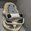 Baby Swing for Infants, 3 Auto-Moving Modes Path & Timing Function with 5-Point Safety Harness, Smart Remote Control Newborn Soother Swing for Indoor/Outdoor,Bluetooth Enabled, 17 Lullabies/Lights (Cream and Blue)