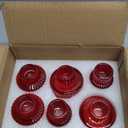 WELLIFE 3 Pcs Amber Glass Candle Holder, Taper Candle Holder, Amber Glass Candlestick Holder for Party, Wedding Decorations, Table Centerpieces and Thanksgiving